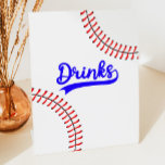 Signe De Table Baseball Sports Red Blue Boissons Table<br><div class="desc">C'est un panneau de table de baseball Sports Red Blue Drinks!</div>