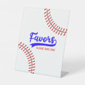 Signe De Table Baseball Sports Red Blue Party favorise la table (Recto)