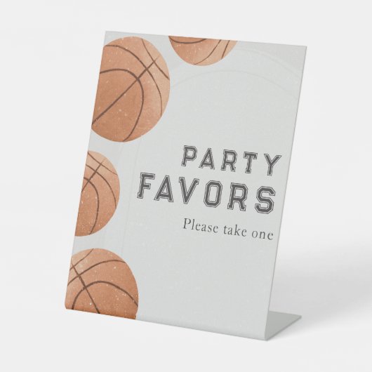 Signe De Table Basketball Boy's Birthday Party Favors Table (Recto)