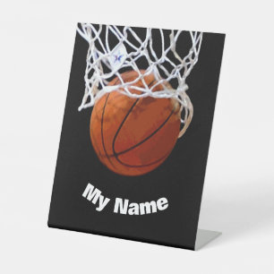 Signe De Table Basketball Votre Nom Personnalisé