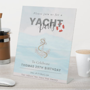 Signe De Table Bateau bateau bateau bateau croisière fête d'anniv