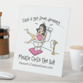 Signe De Table Bathroom Sign (In SItu)