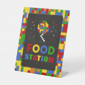 Signe De Table Bâtiment Blocks Boy Birthday Food Party (Recto)