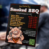 Signe De Table BBQ Funky Barbeque Menu Porc Grill Grill Alimentat