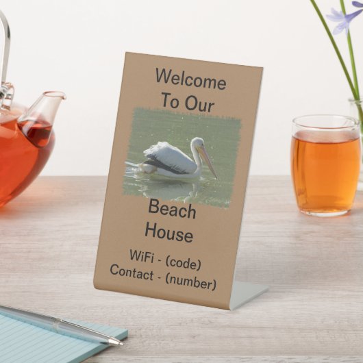 Signe De Table Beach Accueil Location Bienvenue Pélican Vacances (In SItu)