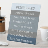 Signe De Table Beach Rules Modern Colorbloc (In SItu)