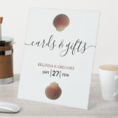 Signe De Table Beach Seashell Clams Cartes de Mariage & Cadeaux (In SItu)