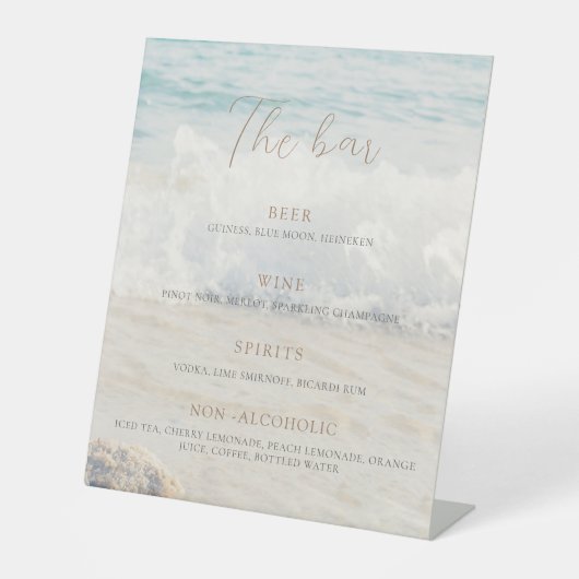 Signe De Table Beach Wedding Invitation Seaside/Oceanside Wedding (Recto)