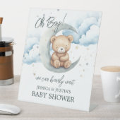 Signe De Table Bearly Wait Moon et Star Baby shower Affiche de bi (In SItu)