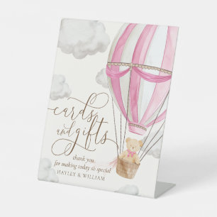 Signe De Table Bearly Wait Pink Cartes et Baby showers cadeaux