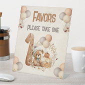 Signe De Table Beary 1er anniversaire automne Citrouilles Teddy B (In SItu)