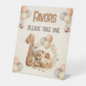 Signe De Table Beary 1er anniversaire automne Citrouilles Teddy B (Recto)