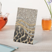Signe De Table Beautiful Trendy Leopard Faux Animal Print (In SItu)