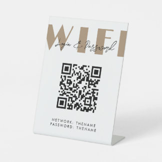 Signe De Table Beauty Salon Cafe Wifi Network QR Code