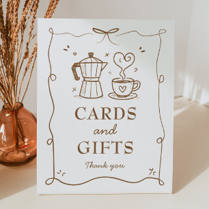 Signe De Table Bébé brasse des cartes et des cadeaux