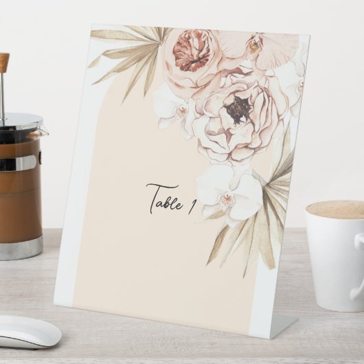 Signe De Table Bébé dans le Baby shower en fleur (In SItu)