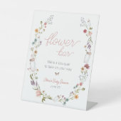 Signe De Table Bébé en Fleur de Fleur Bar Bouquet (Recto)