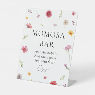 Signe De Table Bébé en Fleur Douche Momosa Bar
