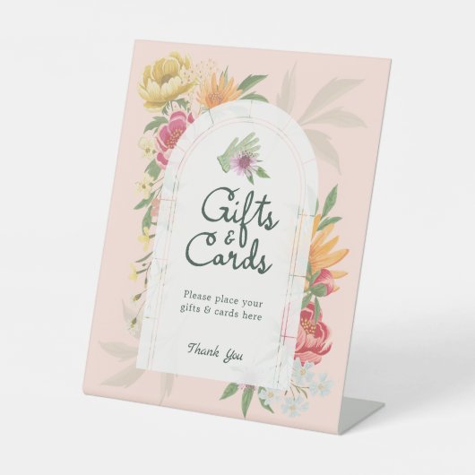 Signe De Table Bébé en Fleur Été Jardin Floral Cadeaux & Cartes (Recto)