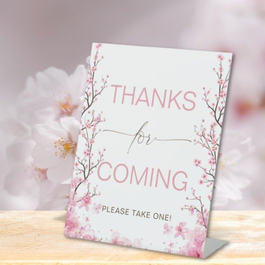 Signe De Table Bébé en Fleur Fleur Cerisier Fleur Affiche de bien