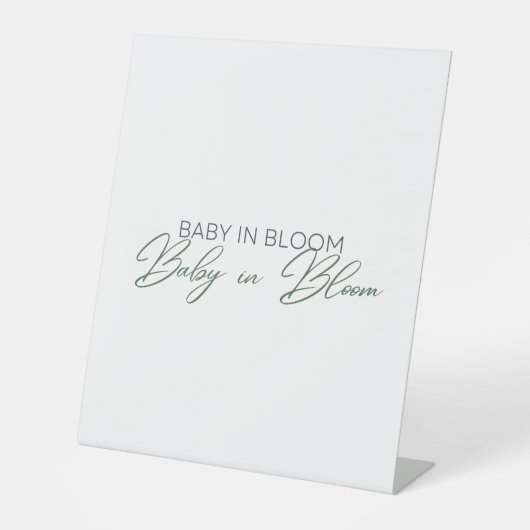 Signe De Table Bébé en fleur - Le souffle du bébé (Recto)