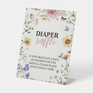 Signe De Table Bébé en fleur Raffle 8x10 Table Top