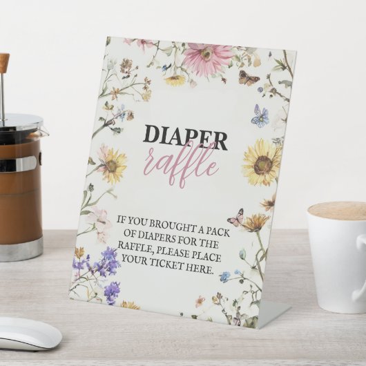 Signe De Table Bébé en fleur Raffle 8x10 Table Top (In SItu)