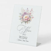 Signe De Table Bébé en fleurs Bouquet floral (Recto)