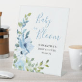 Signe De Table Bébé Fleur Bleue en Fleur Douche  (In SItu)