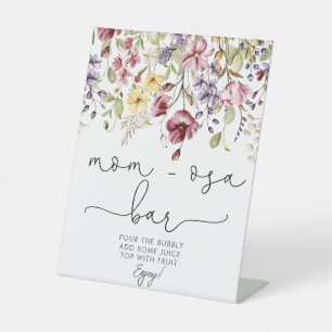 Signe De Table Bébé fleur sauvage en fleur Maman-osa Bar