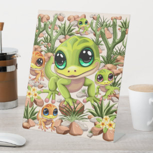 Signe De Table Bébé Geckos jote personnages de dessin