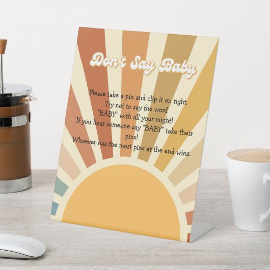 Signe De Table Bébé Jeu Boho Sunshine Baby shower Piédestal Signa (In SItu)