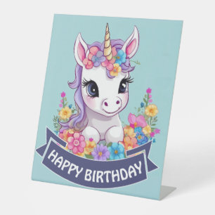 Signe De Table Bébé licorne magique mignonne