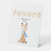 Signe De Table Bébé mignonne Giraffe 1er anniversaire Faveurs (Recto)