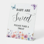 Signe De Table Bébé papillon pourpre sont baby shower doux faveur (Recto)