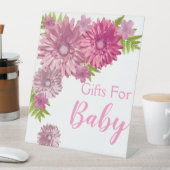 Signe De Table Bébé rose En Fleur Brunch Cadeaux Douche (In SItu)
