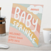 Signe De Table BÉBÉ SPRINKLE Cute Nuages Rainbow Rain Custom (In SItu)