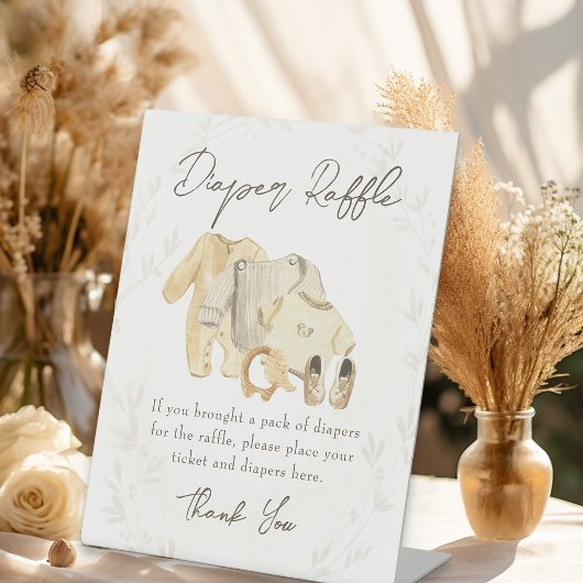 Signe De Table Bébé Vêtements de couches Baby shower Raffle Jeu