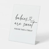 Signe De Table Bébés sont doux Baby shower de script moderne sign (Recto)