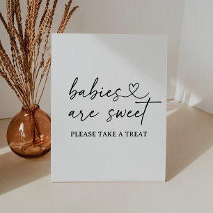 Signe De Table Bébés sont doux Baby shower de script moderne sign