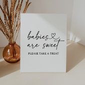 Signe De Table Bébés sont doux Baby shower de script moderne sign