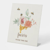 Signe De Table Bee Floral Honeycomb Baby shower Faveurs (Recto)