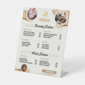 Signe De Table Beige Gold Minimale Beauté Tarifs - Sa modifiable (Recto)