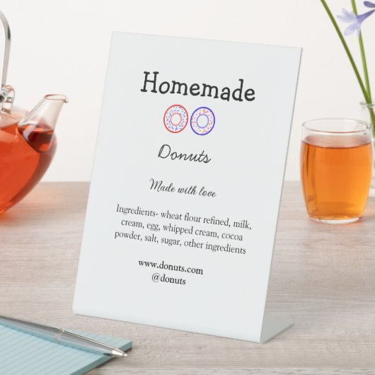 Signe De Table beignets faits maison avec amour ajouter site de t (In SItu)