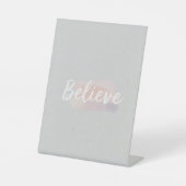 Signe De Table Believe calligraphic text  (Recto)