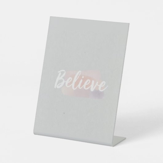 Signe De Table Believe calligraphic text (Recto)