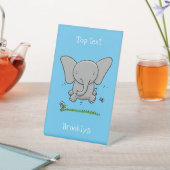 Signe De Table Belle adorable dessin d'éléphant bébé (In SItu)