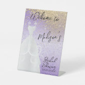 Signe De Table Belle Fête des mariées - Purple & Or (Recto)
