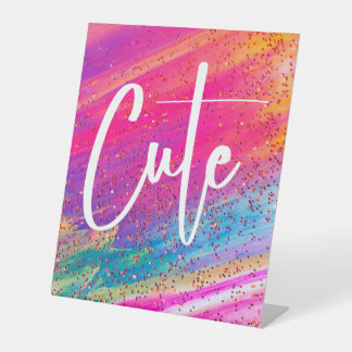 Signe De Table Belle Parties scintillant Multi-Couleur Étincelle 