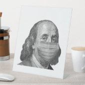 Signe De Table Benjamin Franklin en masque (In SItu)